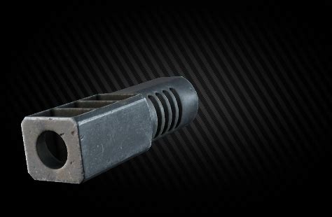 Gk 02 12ga muzzle brake tarkov - Significantly reduces recoil and completely eliminates muzzle rise. Is more effective than SV3-1 muzzle brake, due to redesigned gills. Will fit all Saiga 12 and Vepr 12 shotguns. Can be used on other shotguns with thread 22х0.75 mm. Locking nut included. Specifications: • Caliber 12. • Lenth 133 mm, diametr 40 mm. • Weight 180 gr.